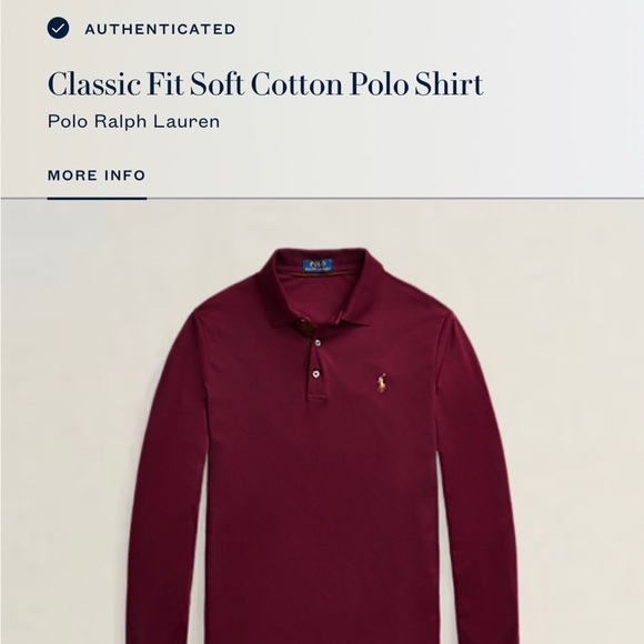 Polo Ralph Lauren Other - Polo by Ralph Lauren Soft Cotton Burgundy Polo Shirt